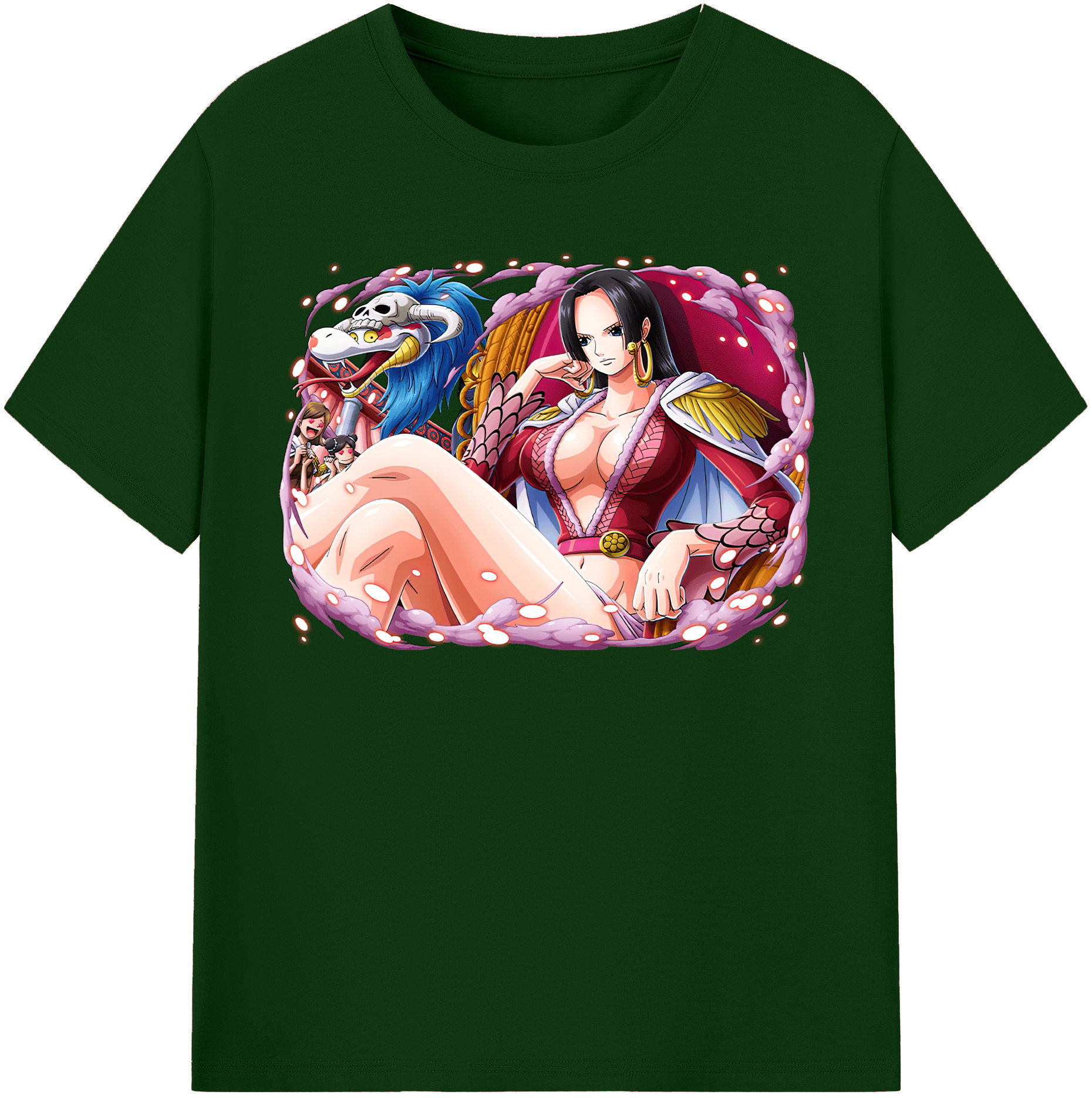 ワンピース ボア・ハンコック ONE PIECE Boa·Hancock 綿100％半袖Tシャツ（フロントプリント）